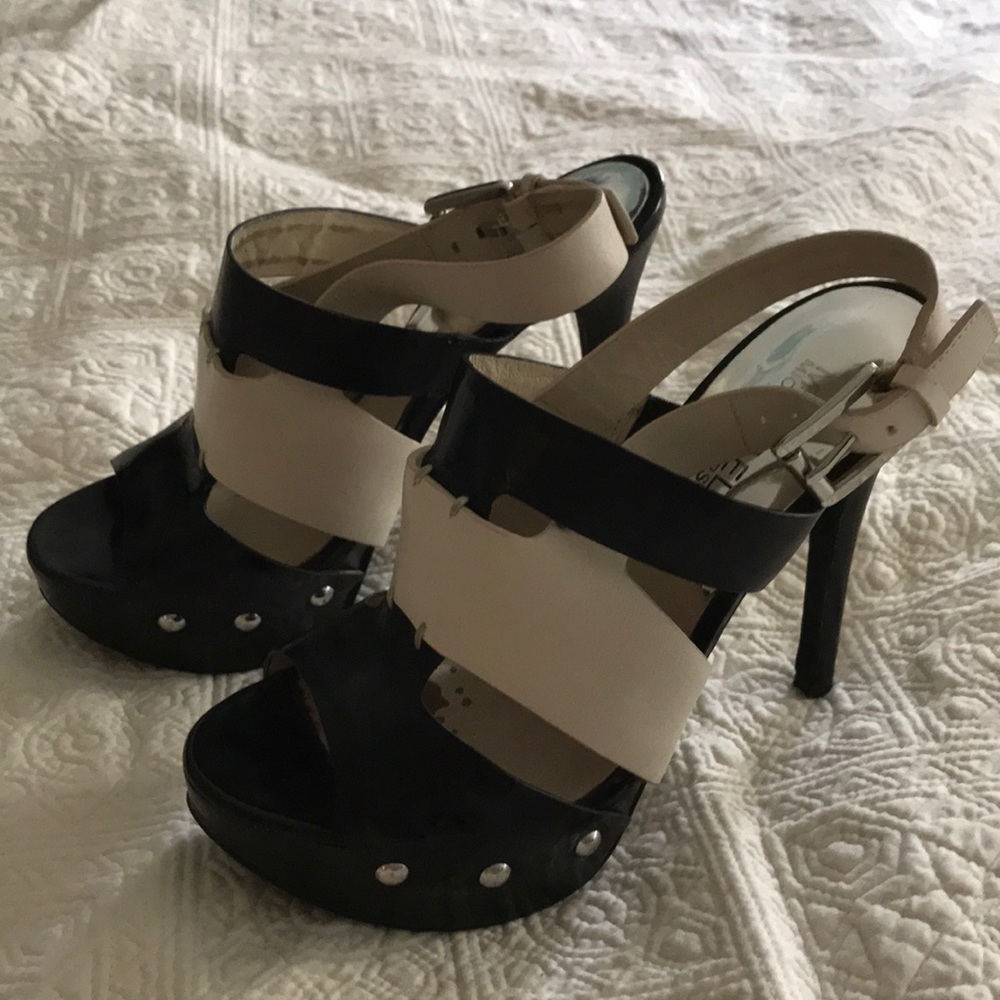 Michael Kors black and white high heels